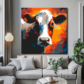 Paint by Numbers Cow Portrait Art